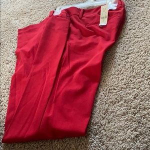 New York and Company Red Trousers NWT